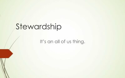 Stewardship w/Pastor Alan Chandler