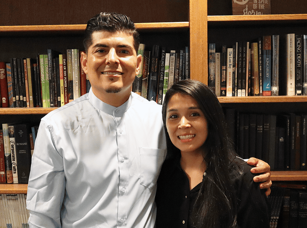Pastors Daniel and Lanakai in their office at The Avenue Church in Riverside, CA