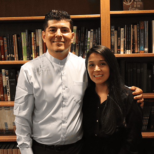 Picture of Pastors Daniel and Lanakai in the Church Study Office.